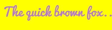 Image with Font Color B576DC and Background Color FFFF00
